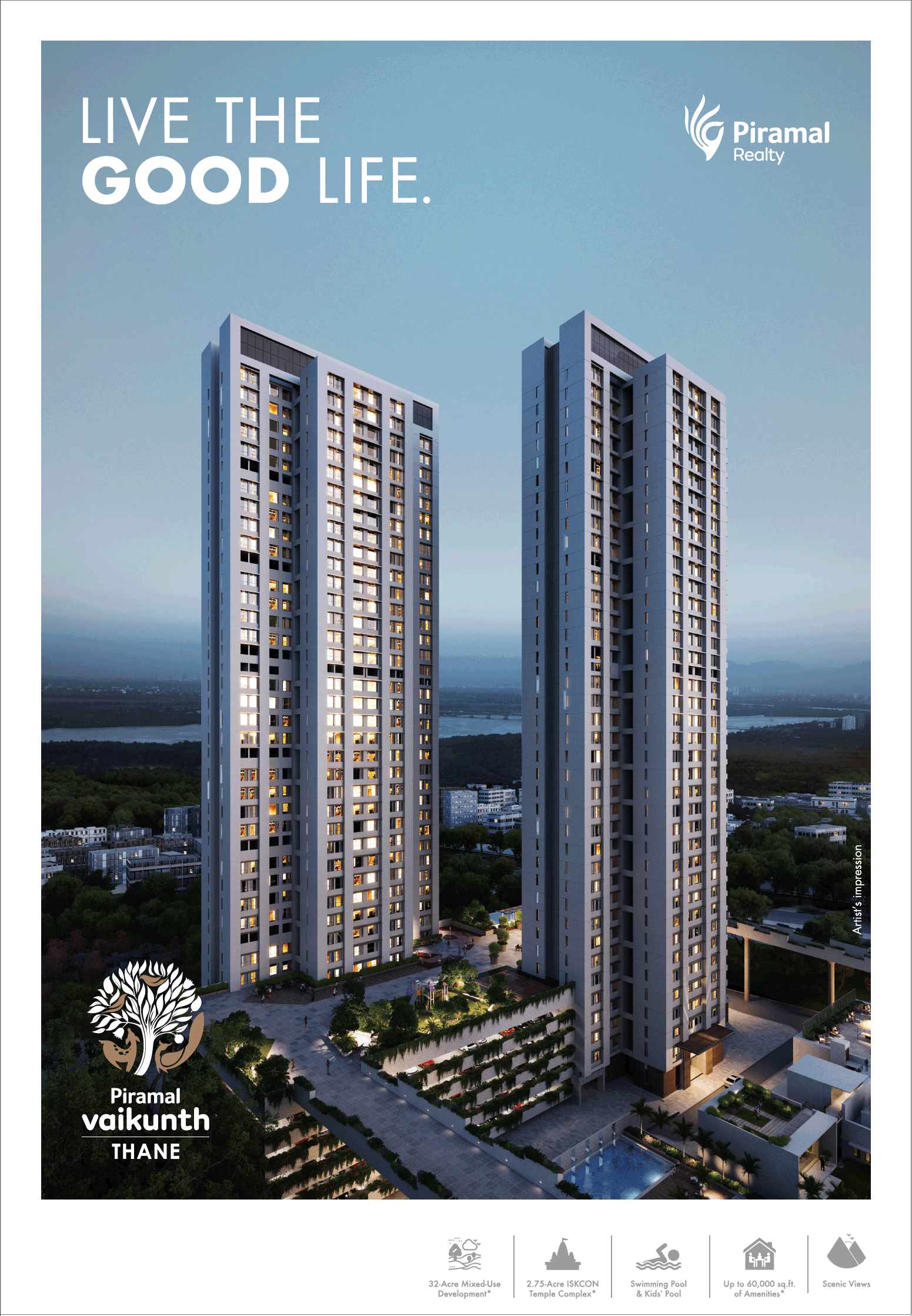Enjoy scenic views from Piramal Vaikunth in Thane West, Mumbai Update